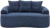 LVHOM 2-Sitzer Sofa mit 3 Kissen, Cloud Sofa mit komprimiertem Design, kein Aufbau erforderlich, Doppelsofa aus Chenille, Blau Bild 1
