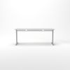 Rheinland Möbel Statio Schreibtisch 180x80 cm höhenverstellbar ±10 mm in Grau – geräumiger Bürotisch für Homeoffice & Büro, gerader Fuß, Kabelwanne, einfache Montage, FSC® zertifiziert Bild 2