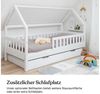Ehrenkind Hausbett aus nachhaltigem Kiefernholz (mit abnehmbarem Rausfallschutz aus nachhaltigem Holz, Erhältlich in Natur und Weiß Kinderbett 80x160/90x200 cm), höhenverstellbar, nachhaltiges Kiefernholz, hergestellt in Europa Bild 4