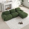 Modulares Ecksofa H 75 x T 298 x B 178 cm aus Cord in Grün, rahmenlos und montagefrei Bild 2