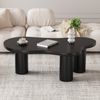 Merax Unregelmäßiger Couchtisch in Wolkenform, 107cm Länge, 66cm Breite, 40.5cm Höhe, MDF-Tischplatte und PVC-Beine, Schwarz Bild 3