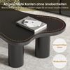 Merax Unregelmäßiger Couchtisch in Wolkenform, 107cm Länge, 66cm Breite, 40.5cm Höhe, MDF-Tischplatte und PVC-Beine, Schwarz Bild 5