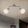 2er Set Elegante Deckenstrahler mit gemusterten Glasschirmen Bild 5