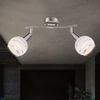 2er Set Elegante Deckenstrahler mit gemusterten Glasschirmen Bild 2