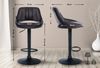 2er Set Barhocker SEGAD - Kunstleder Braun 47x48x85 cm Schwarz | Barstuhl Höhenverstellbar Mit Lehne Drehbar Tresenhocker Tresenstuhl Kneipenhocker Bild 2