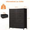 SURFOU Schubkastenkommode Kommode Stoff 8 Schubladen Sideboard Mehrzweckschrank (Schubladenschrank), für Schlafzimmer, Wohnzimmer, Kinderzimmer, Flur, Aufbewahrungsschrank Bild 3