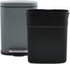 Spirella Kosmetikeimer 5 Liter Edelstahl mit Absenkautomatik und Inneneimer "Akira" Badezimmer Mülleimer Softclose Abfalleimer grau matt Bild 3