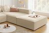 KAWOLA Sofa CARMO Ecksofa Stoff beige mit Hocker Recamiere rechts 68 x 191 x 306 cm Bild 2