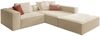 KAWOLA Sofa CARMO Ecksofa Stoff beige mit Hocker Recamiere rechts 68 x 191 x 306 cm Bild 3