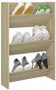 vidaXL Wand-Schuhschrank Sonoma-Eiche 60x18x90 cm Holzwerkstoff 806765 Bild 3