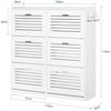 SoBuy FSR145-W Schuhschrank, MDF, Lackiert, Weiß, 115 x 112 x 30 cm Bild 3