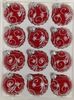 Navidacio Weihnachtsbaumkugel 12tlg. Glas-Weihnachtskugel Set "Hochglanz Modern Rot Weiss Ornamente" Bild 2