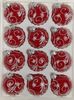 Navidacio Weihnachtsbaumkugel 12tlg. Glas-Weihnachtskugel Set "Hochglanz Modern Rot Weiss Ornamente" Bild 3