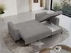 Ecksofa Wohnzimmer aus Cordstoff mit Schlaffunktion - HUGO-lin - Hellgrau Velours Bild 5