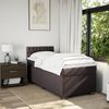 vidaXL Boxspringbett mit Matratze Dunkelbraun 90x200 cm Stoff 3288081 Bild 4