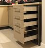 Schubladenunterschrank Platinium 40x50x82cm Teilauszug Hochglanz Farbe: weiß Hochglanz / grau (PN-D4M/40) Bild 2