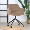 Bronx71 Esszimmerstuhl Samt Quinn mit Rollen taupe - 6er Set Bild 2