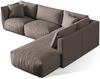 Micadoni Modulares Ecksofa Chris 4-Sitzer Rechts Strukturierter Stoff Warmes Grau Bild 3