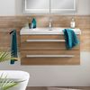 LANZET K1 Waschbeckenunterschrank 90 cm breit, Braun hell Bild 2