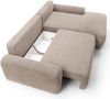 Selsey 'Alferia' Ecksofa mit Schlaffunktion, Breitcord-Bezug, beige, rechtsseitig, 82 x 264 x 162 cm Bild 4