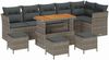vidaXL Gartensofa-set 10 pcs Grau Poly-Rattan 3361513 Bild 2