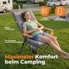 HOMECALL Campingstuhl Faltbar Hochlehner Luxus Klappstuhl mit 4,5cm Dicke Gepolstert (150kg Belastbar mit 4 Positionen Verstellbar Angelstuhl, 1 St), für Garten Balkon Wohnmobil Bild 3