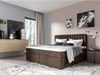 Boxspringbett Schlafzimmerbett LINNEA 180x220cm Stoff Braun inkl. Bettkasten Bild 2