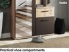 MEBLINI Garderobenschrank Flur mit Spiegel - LUXOR - 97x30x195cm R/L - Artisan Eiche/Schwarz - Garderobe Schrank - Flurgarderobe schmal - Garderobe Flur Möbel Set - Flurschrank hoch Bild 4