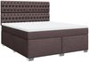 vidaXL Boxspringbett mit Matratze Dunkelbraun 180x200 cm Stoff 3292877 Bild 3