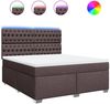 vidaXL Boxspringbett mit Matratze Dunkelbraun 180x200 cm Stoff 3292877 Bild 2