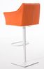 CLP 2er Set Barhocker Damaso Kunstleder drehbar und höhenverstellbar,orange weiß Bild 5