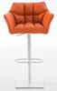 CLP 2er Set Barhocker Damaso Kunstleder drehbar und höhenverstellbar,orange weiß Bild 3
