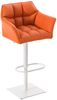 CLP 2er Set Barhocker Damaso Kunstleder drehbar und höhenverstellbar,orange weiß Bild 2