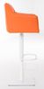 CLP 2er Set Barhocker Damaso Kunstleder drehbar und höhenverstellbar,orange weiß Bild 4