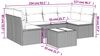 vidaXL 7-tlg. Garten-Sofagarnitur mit Kissen Schwarz Poly Rattan 3217395 Bild 3