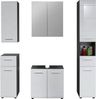 INOSIGN Badmöbel-Set Sovana, (Set, 5-St), Badezimmermöbel mit Fronten in Hochglanz und chromglänzenden Griffen Bild 4