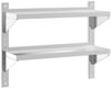 vidaXL Wandregal mit 2 Böden 75x23,5x60 cm Silbern Edelstahl 30314 Bild 2