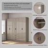 OTTO home Kleiderschrank Trento Schlafzimmerschrank Garderobe hochglanz (in 2 unterschiedlichen Schrankhöhen wählbar) Schrank mit 6 Türen und 3 Schubladen, hochglanz Fronten, Höhe 2,39m Bild 4