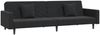 vidaXL Schlafsofa 2-Sitzer mit 2 Kissen Schwarz Samt 375923 Bild 2