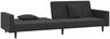 vidaXL Schlafsofa 2-Sitzer mit 2 Kissen Schwarz Samt 375923 Bild 4