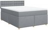 vidaXL Boxspringbett mit Matratze Hellgrau 140x190 cm Stoff 3288989 Bild 3