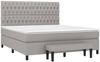 vidaXL Boxspringbett mit Matratze Hellgrau 180x200 cm Stoff, Härtegrad: H2 [3136853] Bild 3
