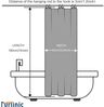 Schmaler Duschvorhang Schwarz 85x180 Eck Dusche Badewanne Polyester Stoff Bild 5