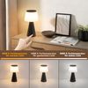 ZMH Solar-Tischlampe mit wiederaufladbarem Akku – 3600 mAh kabellose Nachttischlampe, wiederaufladbare LED-Tischlampe, Touch-Dimmer, schwarze Lampe mit USB-Akku, für den Außenbereich Bild 3