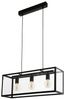 Eglo 49393 Pendelleuchte CHARTERHOUSE Stahl schwarz, Glas klar E27 3X40W L:73cm B:20cm H:110cm dimmbar Bild 5