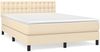 vidaXL Boxspringbett mit Matratze Creme 140x190 cm Stoff, Härtegrad: H2 [3140374] Bild 2