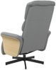 vidaXL Relaxsessel mit Fußteil Hellgrau Stoff 356601 Bild 5