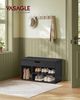 Vasagle Schuhbank mit Sitzfläche, Holzspanplatte, 30 x 80 x 44 cm, ebenholzschwarz Bild 2