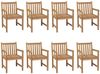 vidaXL Gartenstühle 8 Stk. mit Grauen Kissen Massivholz Teak 3073074 Bild 2