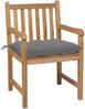 vidaXL Gartenstühle 8 Stk. mit Grauen Kissen Massivholz Teak 3073074 Bild 3